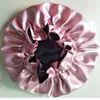 Double Layers Soft Silk Night Sleep Cap for Women Girls Extra Large Satin Bonnet Hair Caps