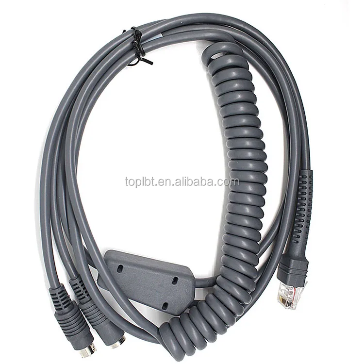 3m Usb Cable To Rj45 Coiled Spiral Barcode Scanner Cable For Symbol ...