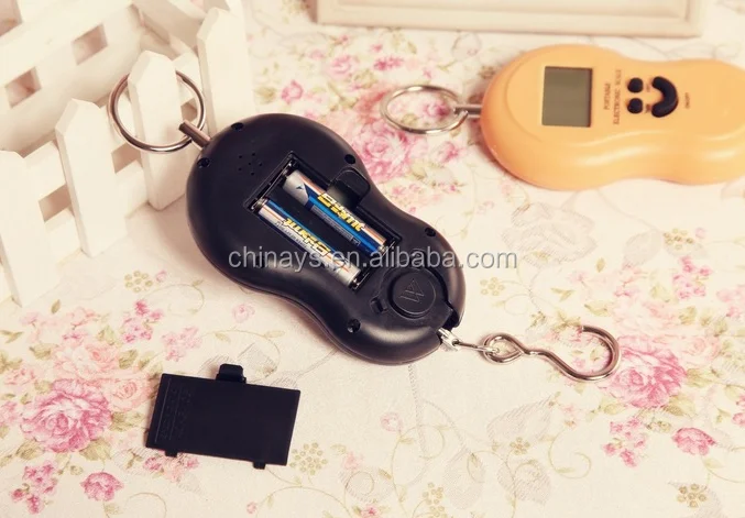 Colorful Painting LCD Blue Blacklight Display,40kg Capacity 10g Division Hanging Scale.Mini Size Strong ABS PLacstic Housing.