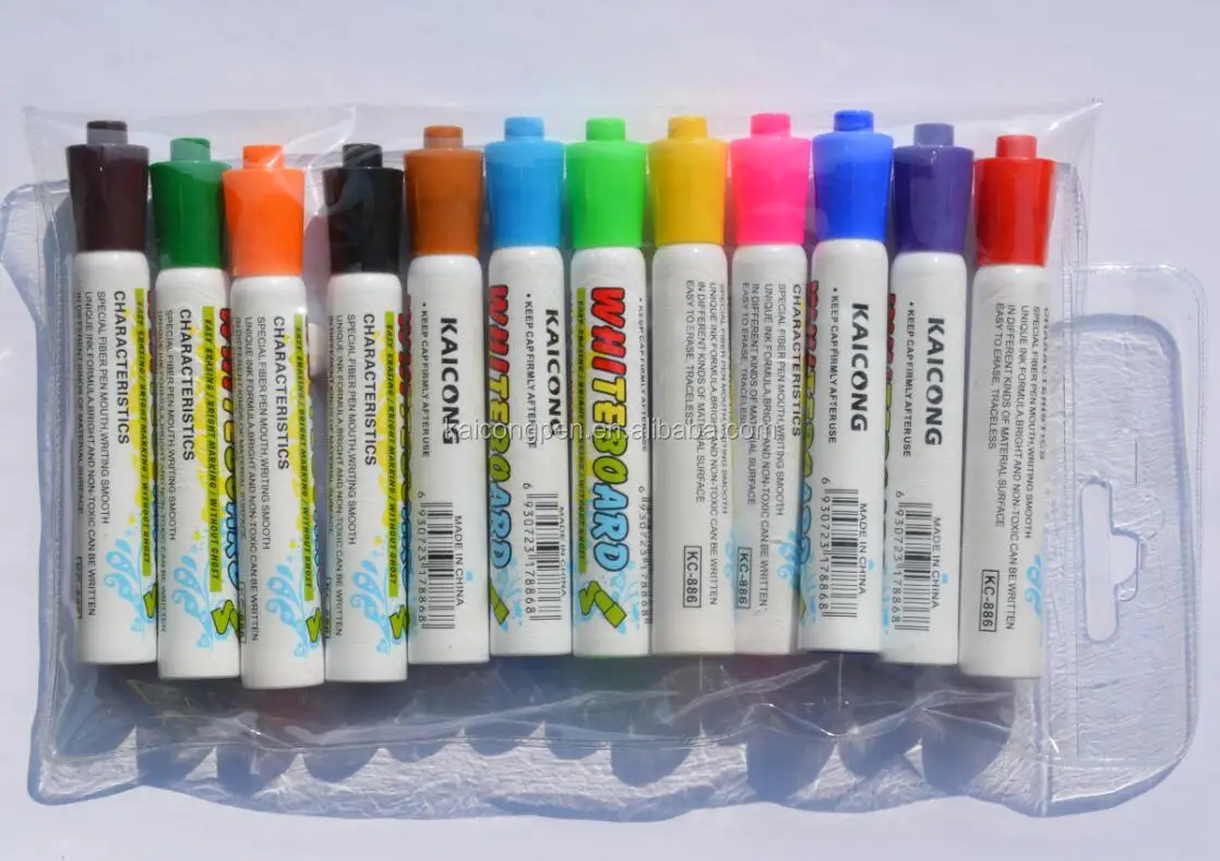 New 12 Colors Whiteboard Marker Nontoxic White Board Marker Dry Erase