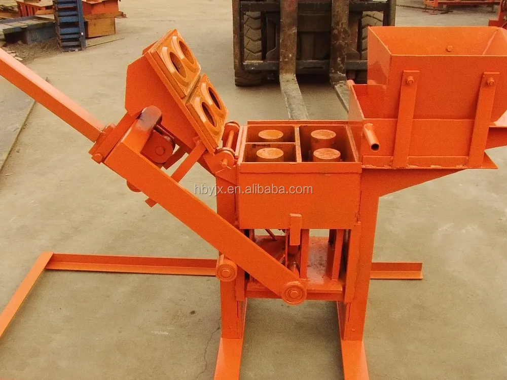 Hand Press QMR2-40 Manual Interlocking Brick Machine for Clay & Cement ...