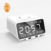2019 Premium quality modern USB charger alarm clock with radio