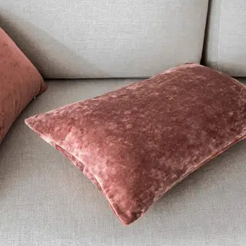 Velvet Throw Pillow Covers Rectangle Lumbar 2 Pack 12 X 20 Home