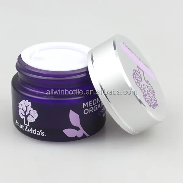Fancy Purple Cosmetic Glass Cream Jars For 100 Pure Amla Oil Buy Glass Cream Jars,Cosmetic