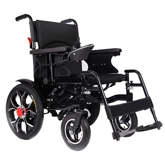 Foldable Lightweight Heavy Duty Lead Acid Battery Electric Power Wheelchair Multi Terrain Easy 4155