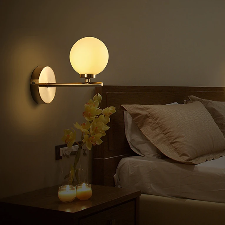 
G4 LED Postmodern Nordic Alloy Glass Wall lamp Wall Light Wall Sconce For Foyer Bedroom Corridor 