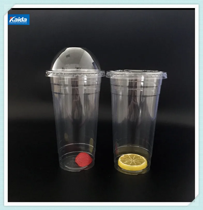 Kd96mm Flat Pet Lids Disposable Pet Bpa Free Ecofriendly Plastic Cold