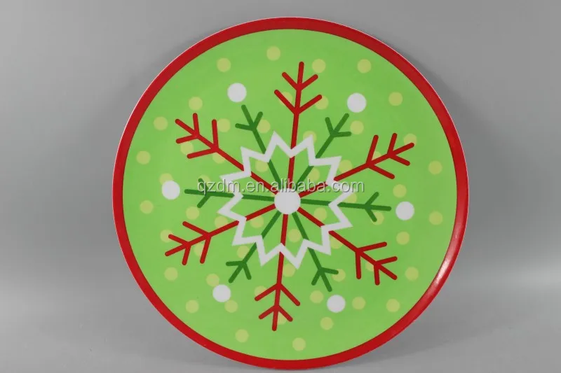 X'mas Melamine dinner plate ,Snow Dishes 8INCH