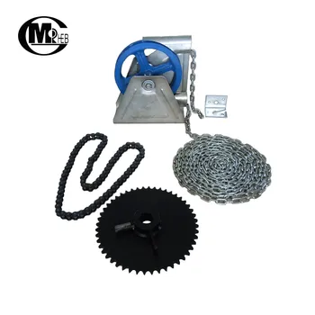 hoist chain shutter manual door metal roller rolling larger operators