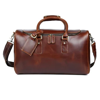 Wholesale Oil Wax Leather Weekend Travel Bags Custom Genuine Leather Duffle Bag For Men - Buy ...