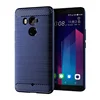 Luxury soft TPU rugged drawing carbon fiber anti-shock durable mobile phone accessories back cover case for HTC U11 plus