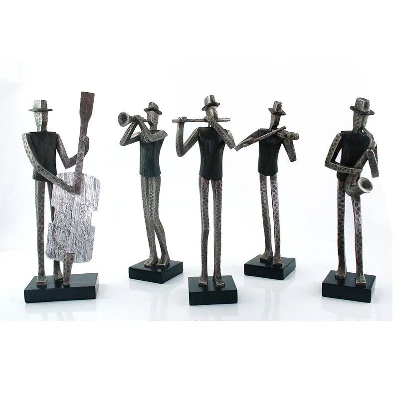 Musicians Sculptures Furnishings Abstract Character Man Statue Symphony Orchestra Resin Resin Figurine Decoration Artificial manufacture