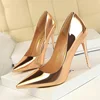 SS0037 Silver high heel shoes women 2019 latest spring ladies golden pump shoes