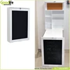 white gloss wall mounted table folding with cabinet
