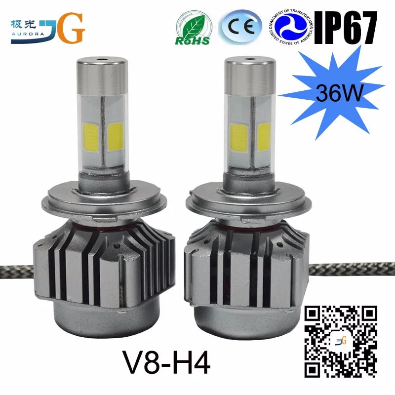 Headlight Type Auto Lamp 36w Cob H4,H13,H7 Led Motorcycle Headlight