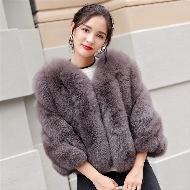 Wholesale Fancy Women Fox Fur Coat Custom Winter Fashion Real Fox Fur ...