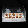 Hot Sale Wholesale Large Display Rack Clear Acrylic Bread Box with Drawer and Canister Set