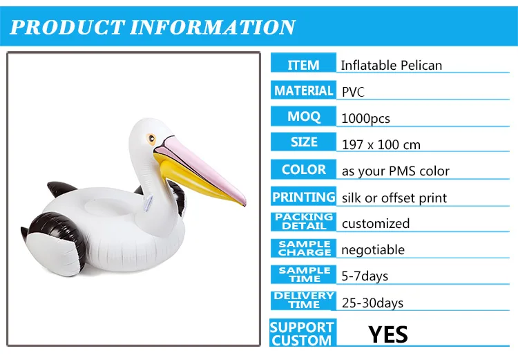 inflatable pelican pool toy