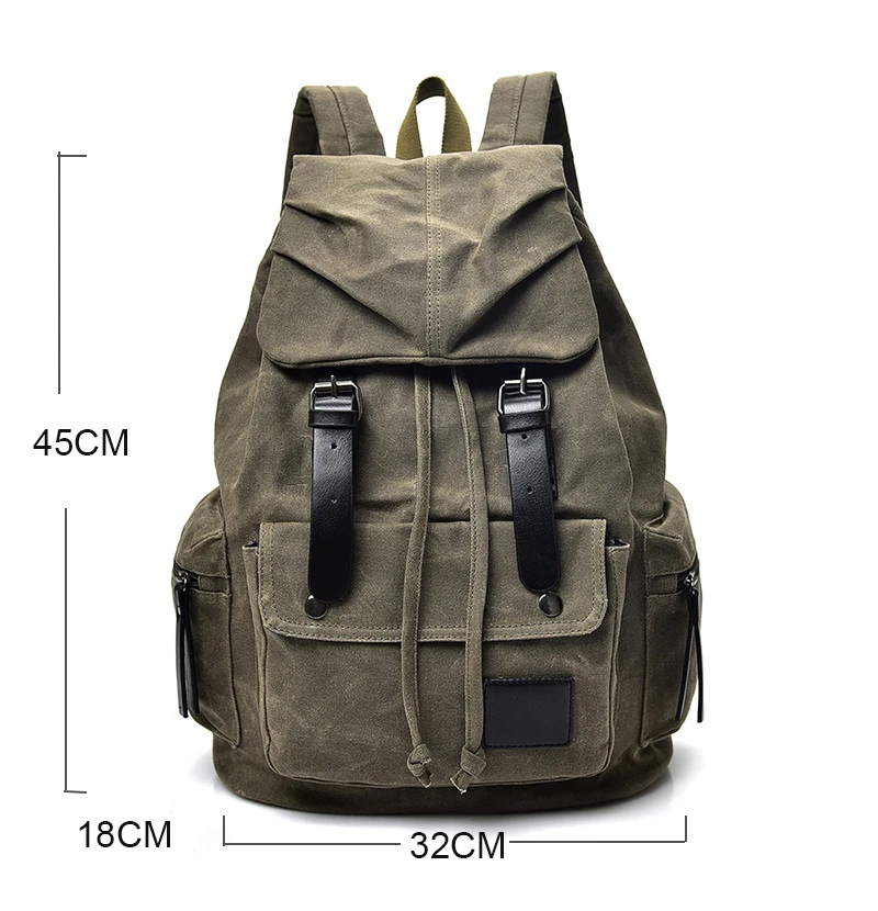 2020 fashion newest outdoor school rucksack waxed canvas waterproof hiking traveling backpack bag.jpg