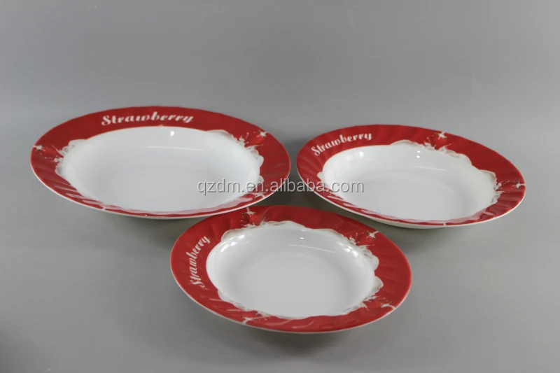 8-9-10inch Melamine Wave Suop Plate Plastic Deep Plate Sets