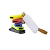 USB keys with Soft-touch case and leather strap slide Colourful USB stick 8GB