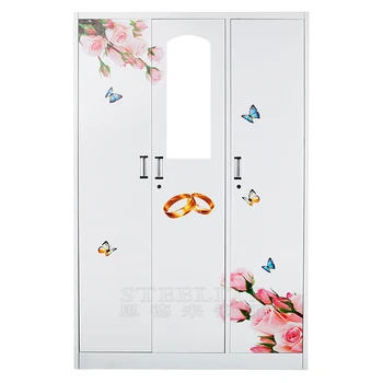 Steel Wardrobe Design 3 Door Steel Cupboard With Mirror Buy