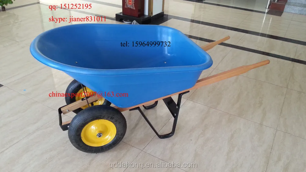 Carretilla De Gran Capacidad Wh8802 Con Trya De Plástico Grande De 120l