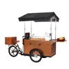 Three wheels for outdoor and indoor stainless steel coffee push cart for sale