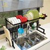 High Quality 201 Stainless Steel Standing Type Storage Kitchen Rack Over Sink Dish Drying Rack