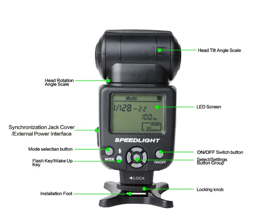 Zomei ZM430 Manual Speedlite Flash light