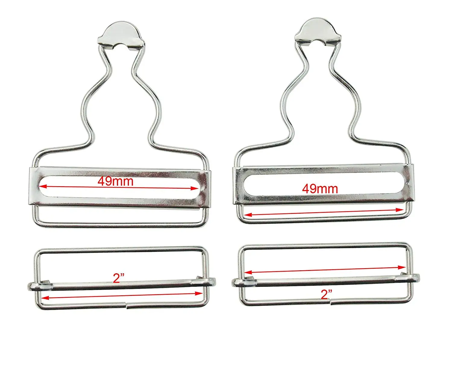 2 Suspender Adjuster Overall Braces Buckle,Bronze Dungaree Fastener Braces Buckle with Slider,Pack of 6 Sets