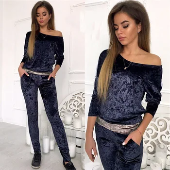 velvet two piece tracksuit