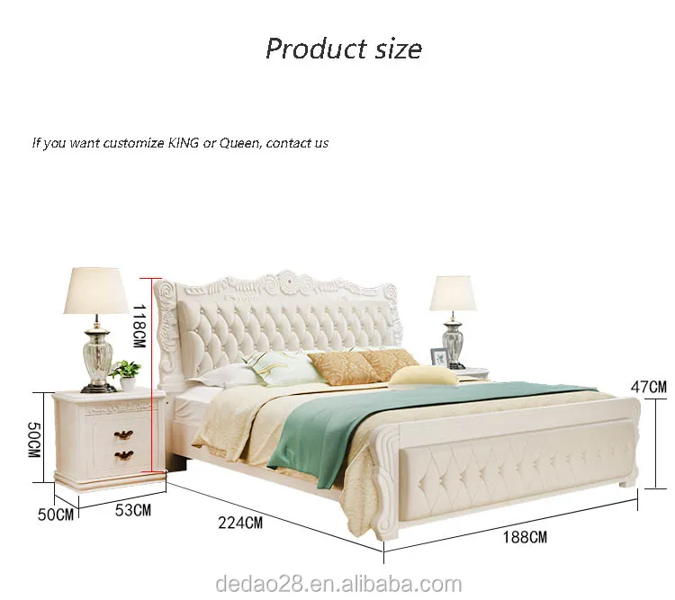 Luxury royal antique wooden carving bedroom furniture sets