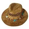 cixi factory raffia straw panama hat with shell band