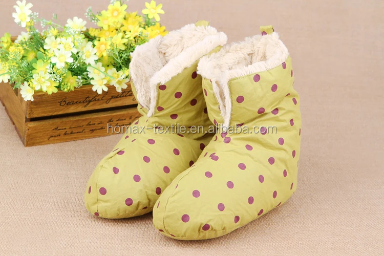 Cotton Fabric Feather And Down Filled Women Indoor Slippers Buy Down Slippers,Cotton Slipper