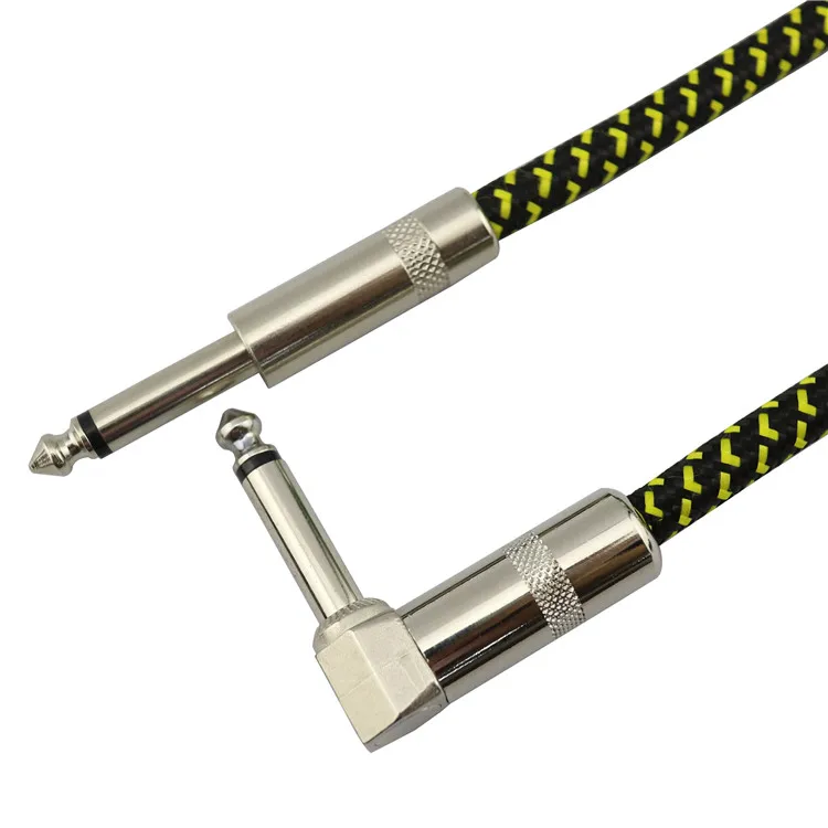 Dc6.35mm Angle Standard Guitar Cable Male To Male 1/4 Best Cable For