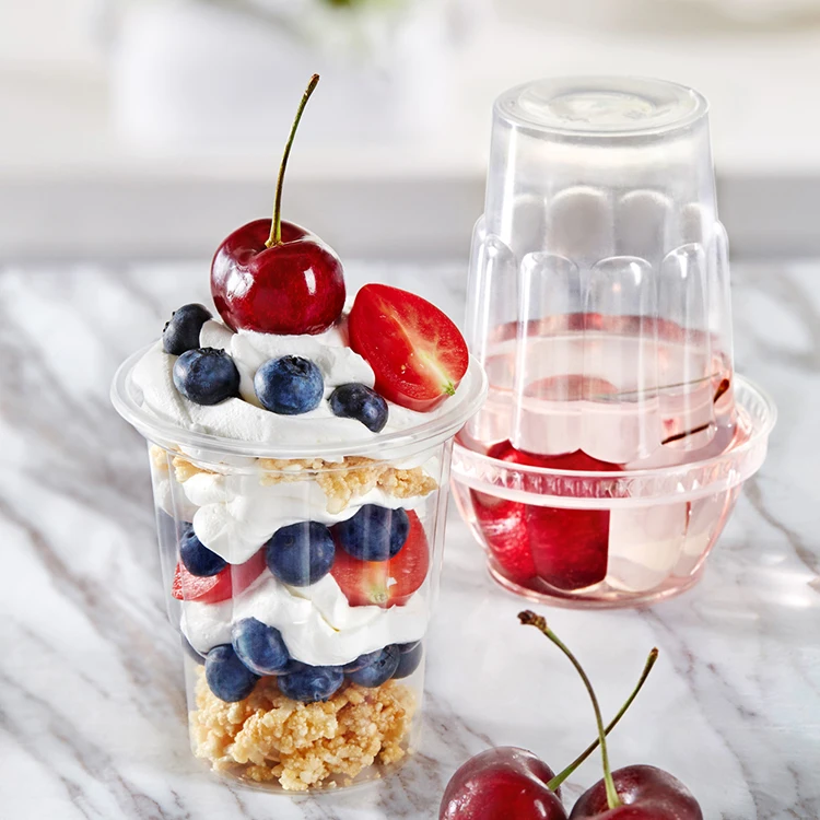 Otor Manufacturer Wholesale 8oz Ice Cream Pp Cup Sundae Plastic Cup