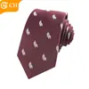 Custom Fashion Men Leaf Pattern Woven Used Silk Ties 2019