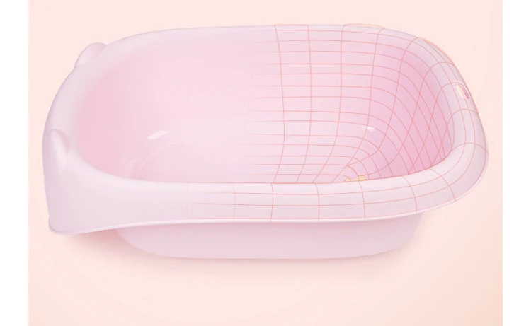 Pink Baby Bather Bath Tub Easy Storage