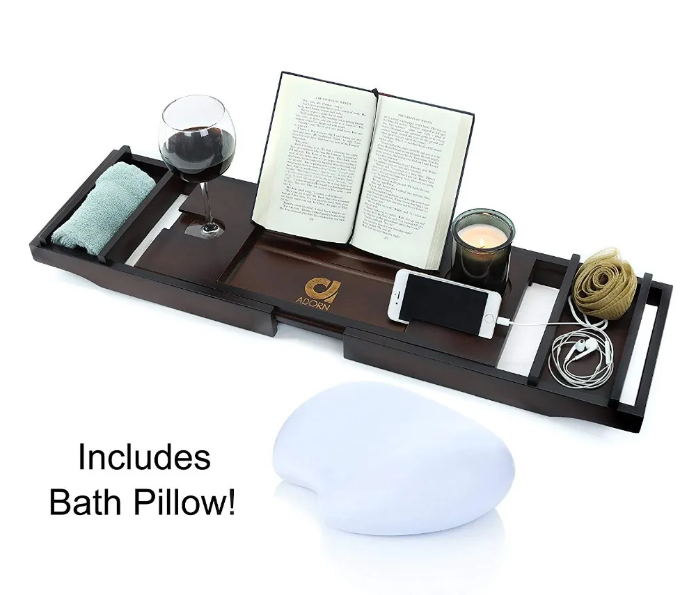 Bamboo Bathtub Caddy Tray Bath Tray Bath Caddy With