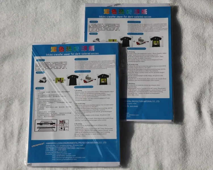 Dark Tshirt Transfer Paper A4 Size For Cotton Fabrics/transfer Paper