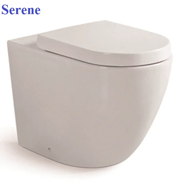 Ceramic Back To Wall Angola Type Toilet Tankless Floor Mounted