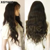26inch long wavy 100% Virgin Unporcessed Indian Human Hair Natural Wave 4"x4" Silk Top Hidden Knots Full Lace Wig