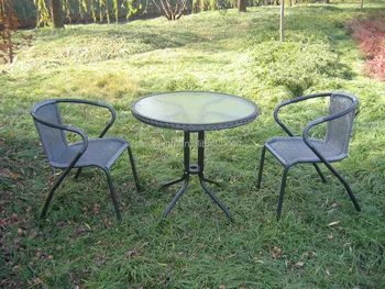 Pe Rattan Bistro Set 2 Chairs Table Garden Furniture Buy