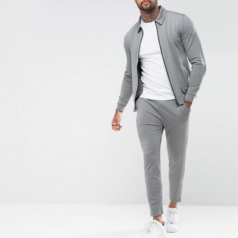 polo jogging suit grey