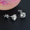 high quality 14k white gold 1 carat hearts arrows cut moissanite earring stud