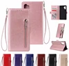 For Samsung Note 10 Pro Zipper Leather Wallet Case For Iphone 5.8 6.1 6.5 inch 2019 Frame ID Card Slot Holder Flip Cover Skin Po