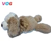 China factory custom design ribbon dog plush toy/ stuffed brown plush dog toy