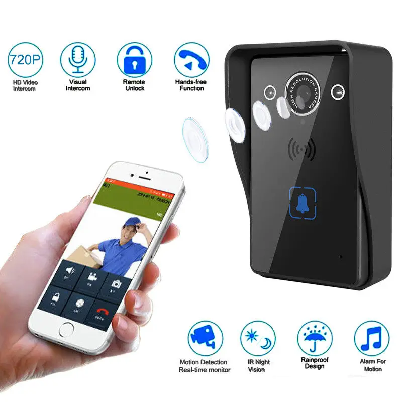 Wireless Battery Powered Smart Doorbell Camera Ring Video Cctv
