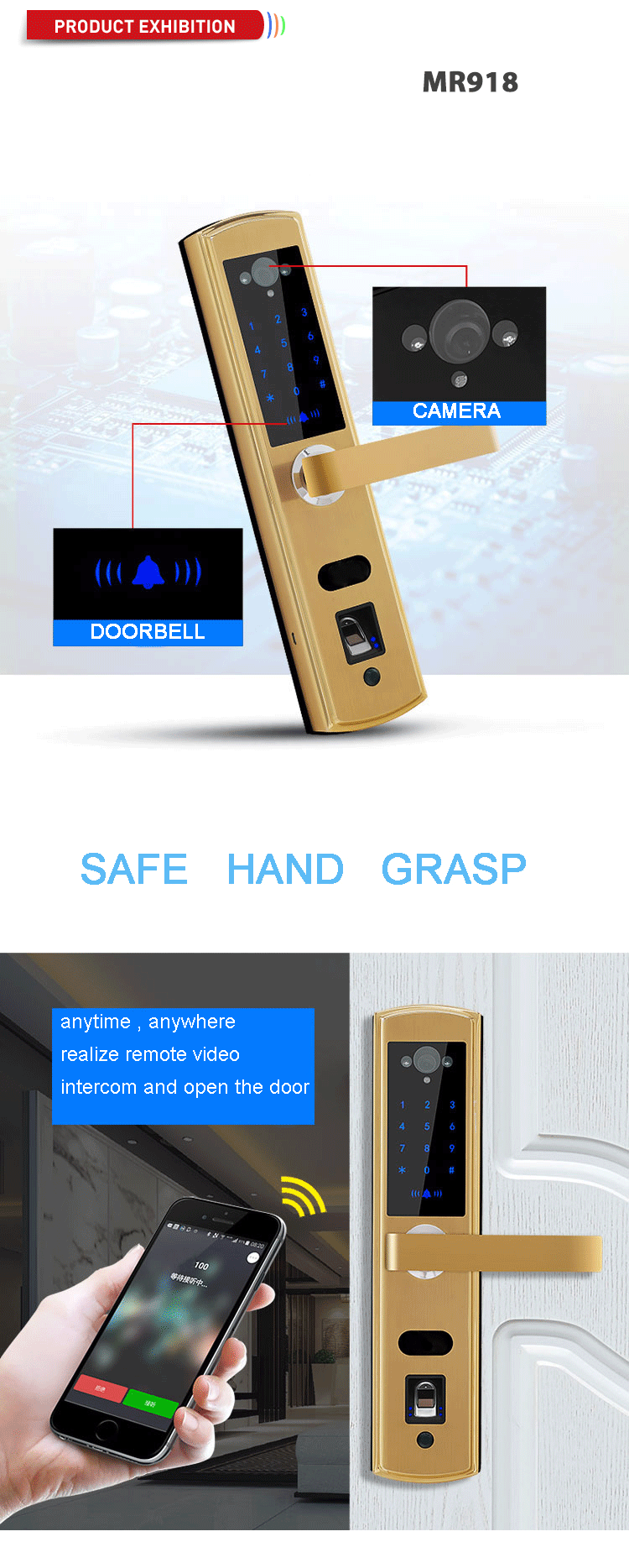 Smart Wifi Fingerprint Door Lock With Camera Buy Home Door Lock